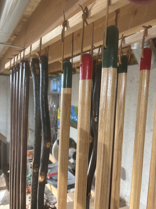 Just finished more handmade broomsticks!