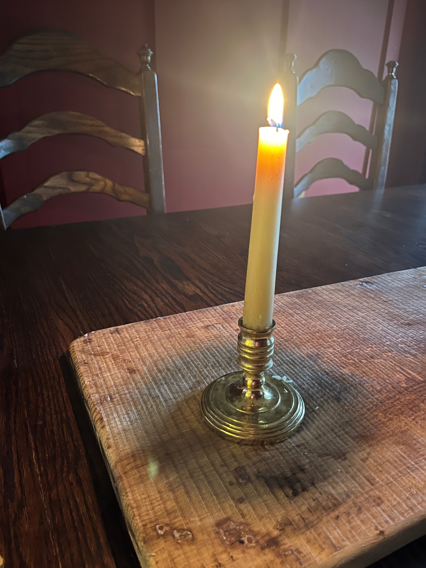 Handmade 12" Beeswax Candle Tapers Quantity 6