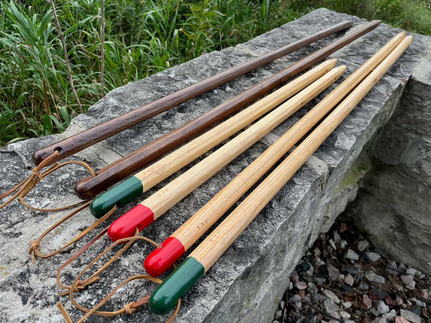 Handmade broomcorn broom on handmade solid Ash round broomstick