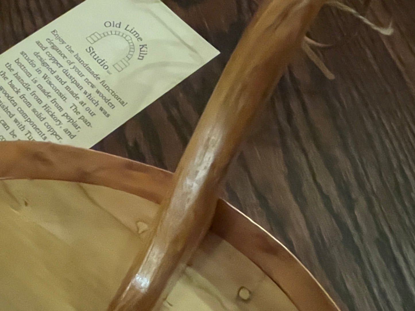 Handmade Wood and Copper Dustpan