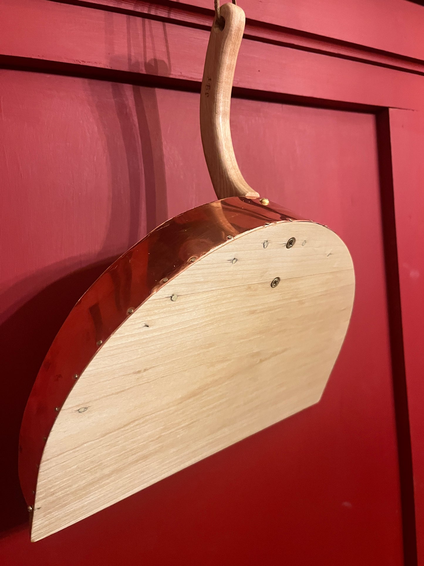 Handmade Wood and Copper Dustpan