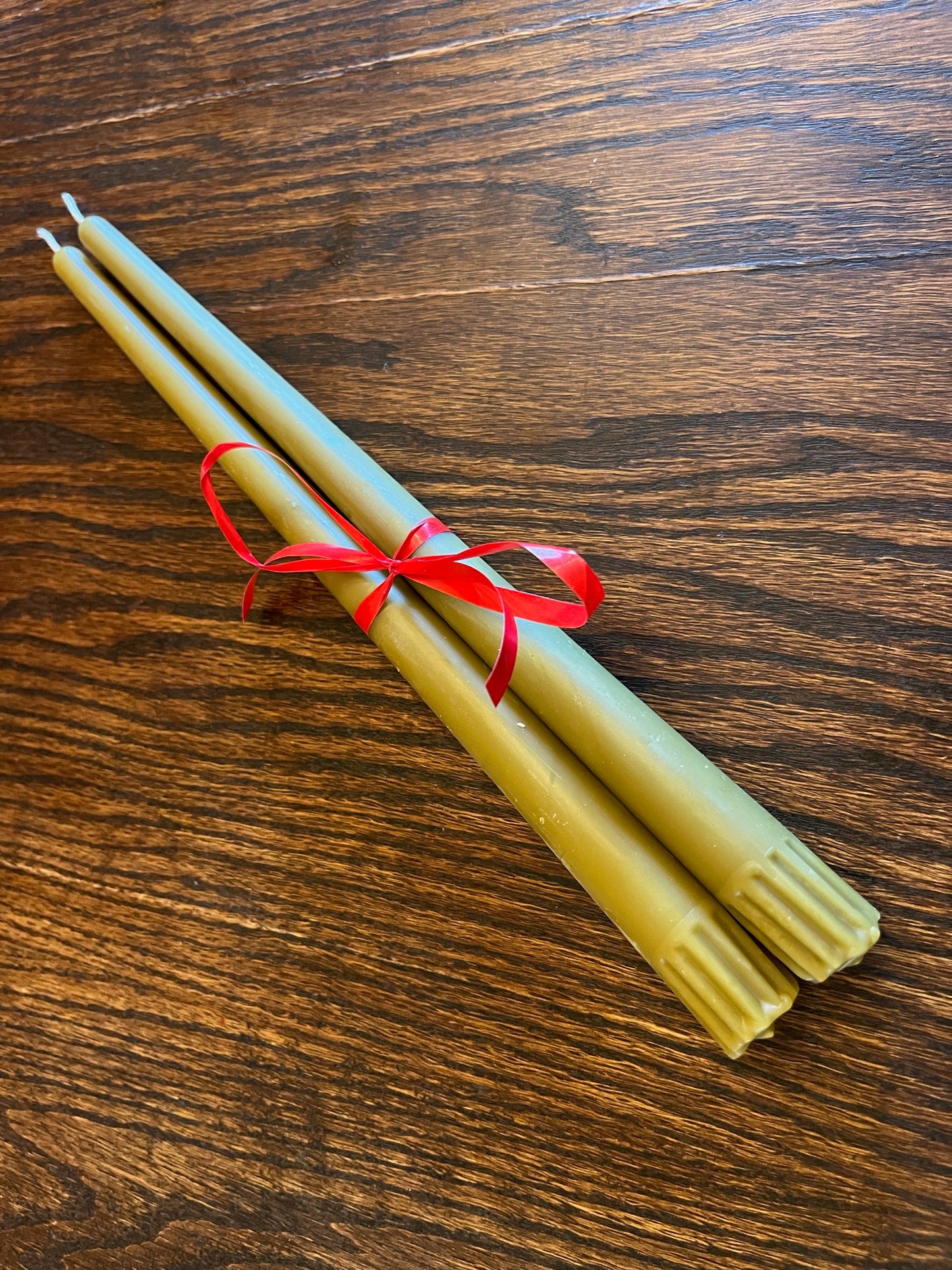 Handmade 12" Bayberry Candle Tapers, Qty 2 Candles