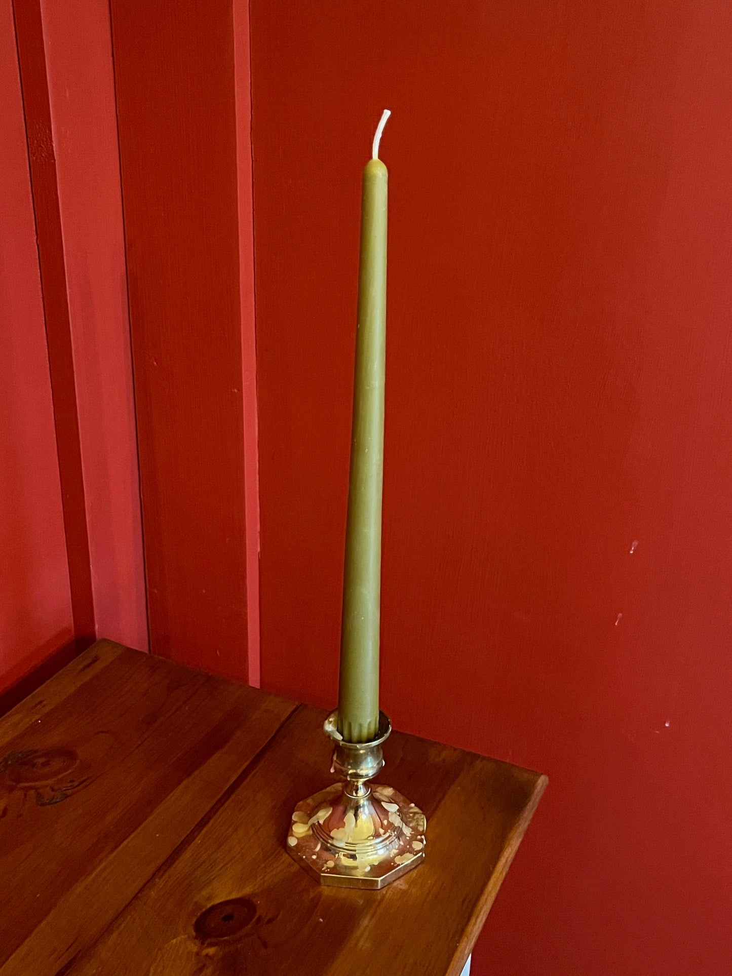 Handmade 12" Bayberry Candle Tapers, Qty 2 Candles