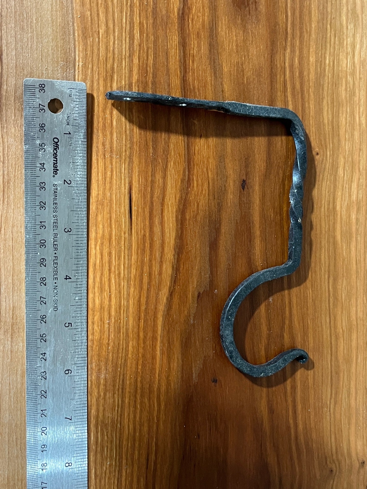 Hand-Forged Blacksmithed Broom Hook