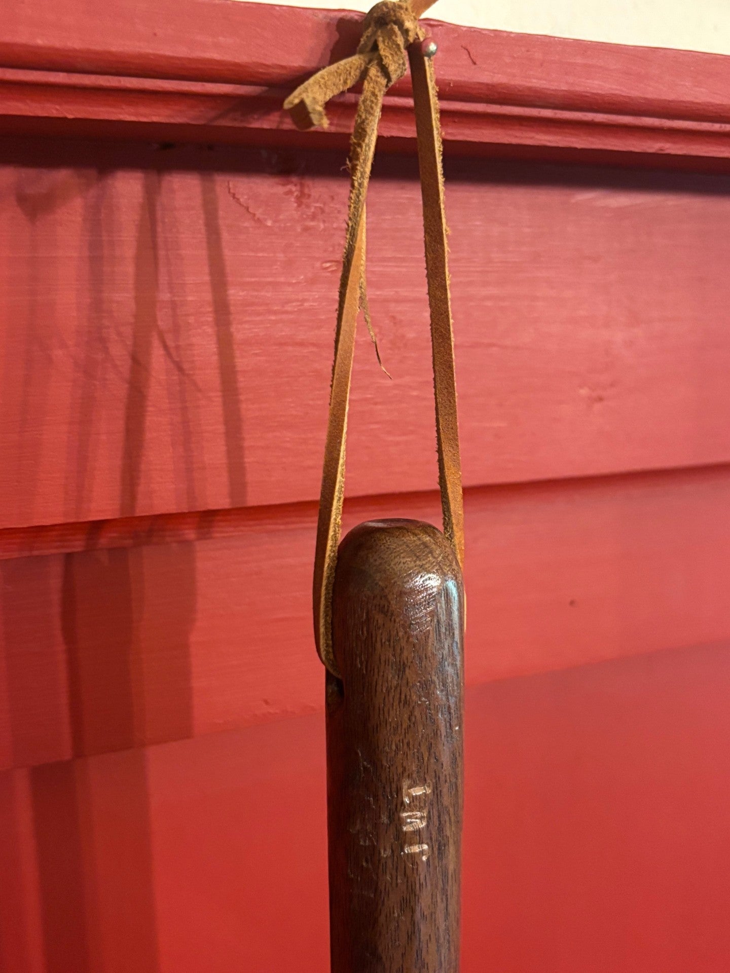 Handmade Broomcorn Broom on a Handmade Black Walnut Broomstick